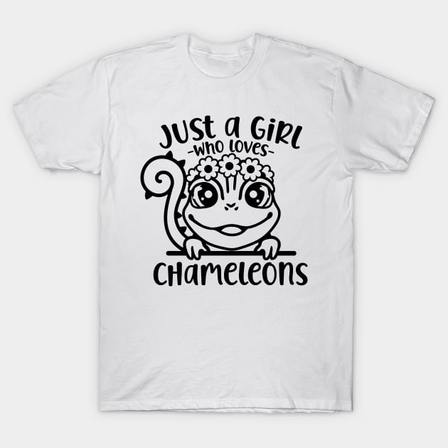 Just A Girl Who Loves Chameleons - Chameleon T-Shirt by fromherotozero